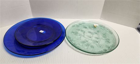 Blue & Green Glassware