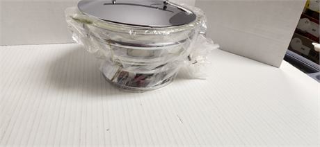 MCM Casserole Chafing Dish Chrome Server
