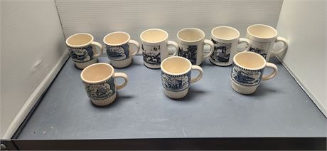 Courrier & Ives Coffee Cups