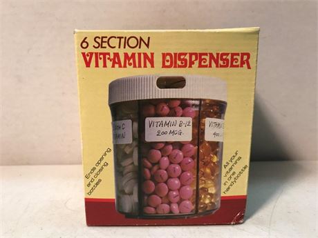 6 Section Vitamin Dispenser