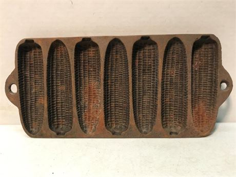 Vintage Cast Iron Baking Pan Ear of Corn