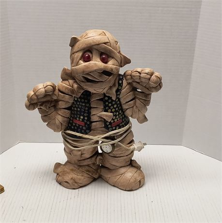 Vintage Porcelain Halloween Light Up Mummy. NOT TESTED