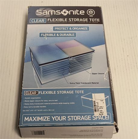 Samsonite Clear Flexible Storage Tote