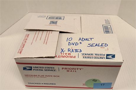 10 New Adult DVD's.   XXX Rated. Adult Only Not Meant For Children