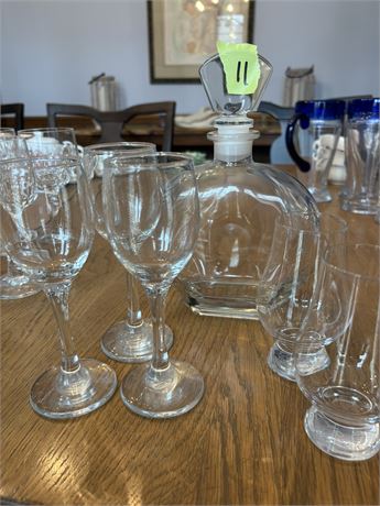 Liquor Decanter and Glassware