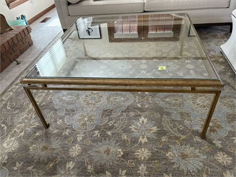 Glass Top Square Coffee Table