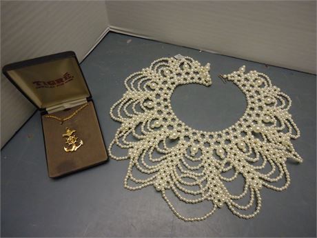 Anchor Necklace & Pearl necklace
