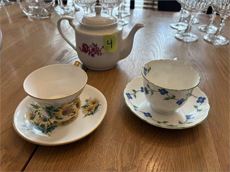 Teacups and Tea Pot