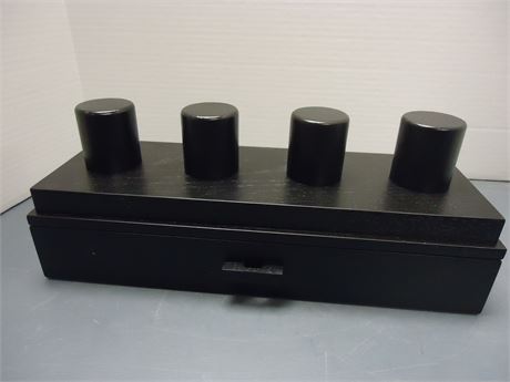 Wood Display Case With Drawer