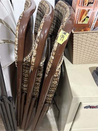 Brown Folding Chairs and Table