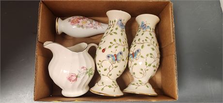 Lenox Summer Enchantment Candlesticks & Misc. Glassware