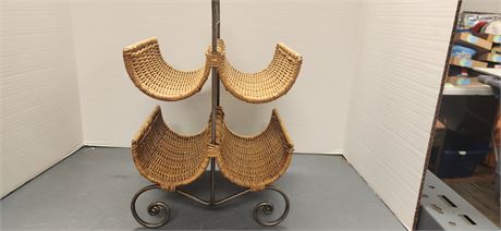 Wicker and Metal rack