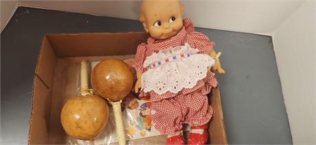 Vintage Doll & Maracas