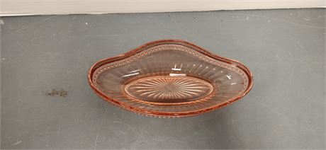 Pink Oval Serving Bowl