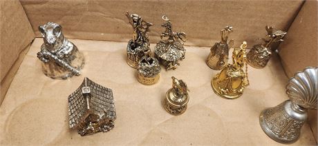 Vintage Metal Statues & Various Bells