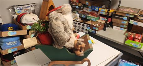 Santa Claus On Wood Sleigh