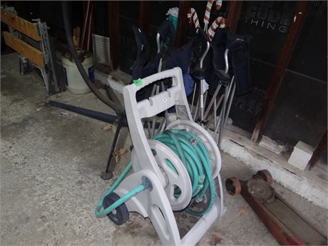 Hose Reel and Chairs