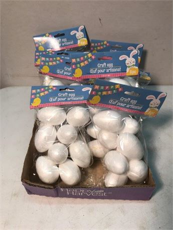 8 Packs of 8 Easter Craft Eggs