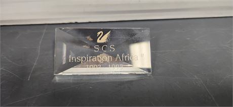 Vintage Swarovski Collector Society Display Plaque Inspiration Africa