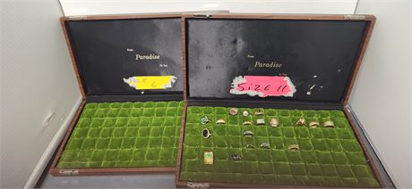 2 Jewelry Display Case & Some Rings