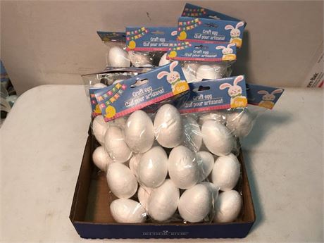 11 Packs of 6 Easter Craft Eggs