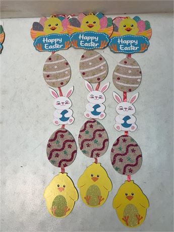 3 Happy Easter Hanging Signs (#2)