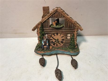 Fishing Cabin Cuckoo Wall Clock