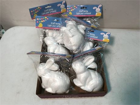 7 Packs of Easter Craft Bunnies