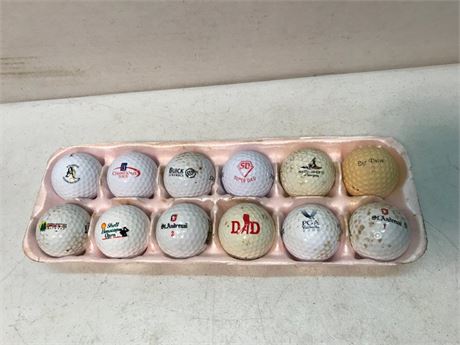 Dozen Advertisement Golf Balls (#4)