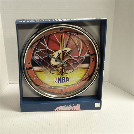 Cleveland Cavaliers Chrome Clock