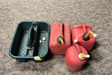 Lot Of Gan Cans & Plastic Tray