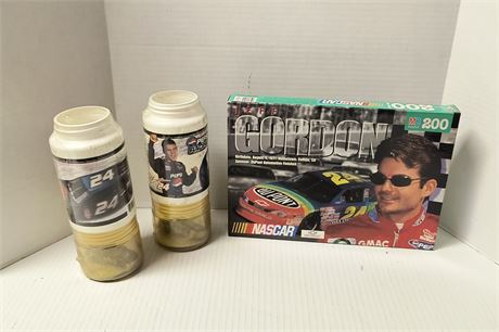Jeff Gordon Puzzle & Drink Cups