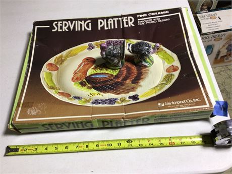 Turkey Serving Platters & Salt Shakers