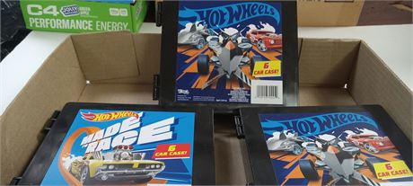 Three Hot Wheels Cases with 18 cars