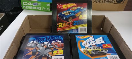 Three Hot Wheels Cases with Eighteen Cars