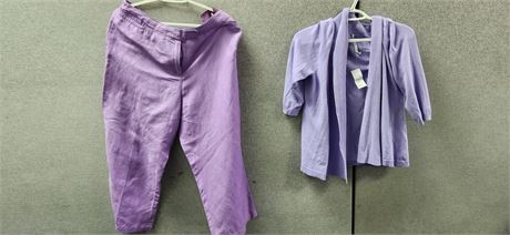 Dina K Slacks. Size Large & Lea & Nicole Shirt.