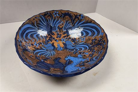 Decorative Pottery Bowl. Has Damage