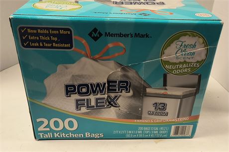 Members Mark Power Flex Tall Kitchen Trash Bags