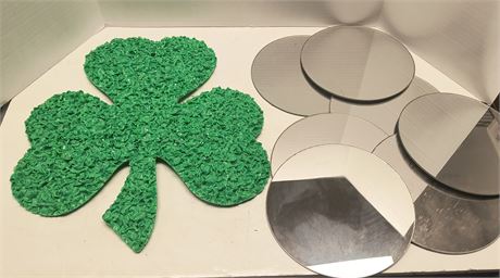 Vintage St, Patrick's Day Decoration & 8" Straight Edge Round Mirror's
