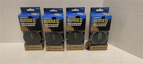 Solaray Wireless Rugged Outdoor Speakers With Attachable Clip