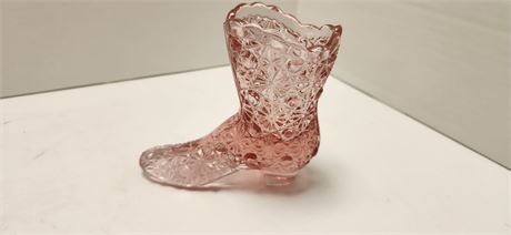 Unmarked Daisy & Button Glass Boot