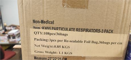Case of kn95 masks
