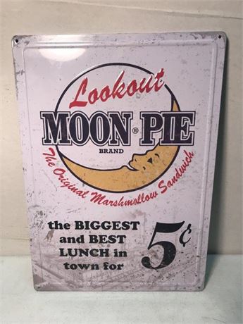 Moon Pie Metal Sign