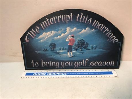 Golf Wood Sign