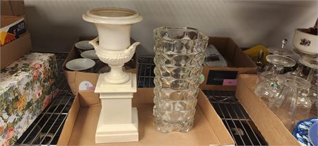 2 Glass Vases