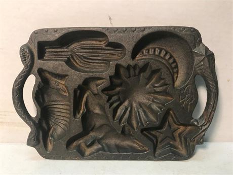 1988 John Wright Cast Iron Baking Pan