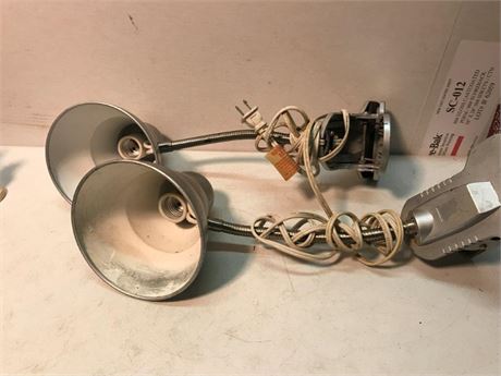2 Clip On Lamps