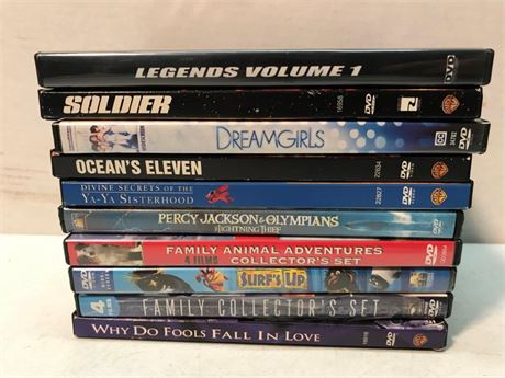 Stack of 10 DVD's (#11)