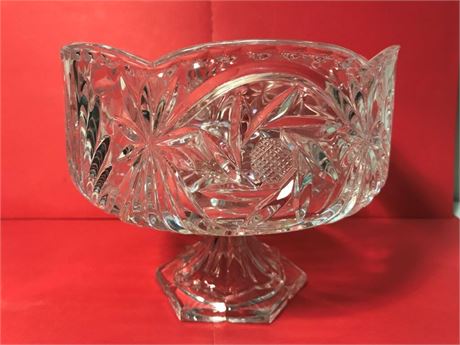 Heavy Crystal Pedestal Bowl