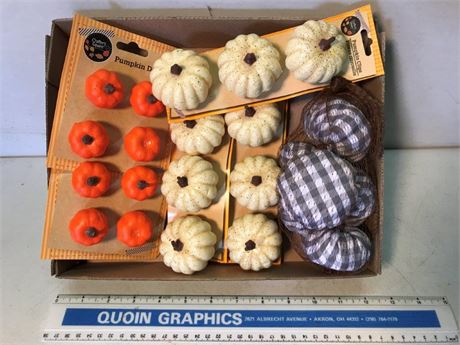 Flat of Pumpkin Craft Deco